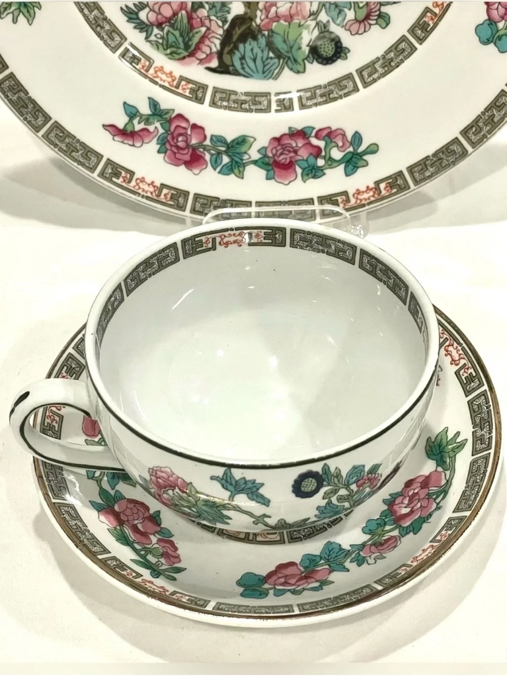 John Maddock & Sons “Indian Tree” Fine China Place Setting | Plate, Cup & Saucer